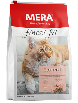 Повнораціонний сухий корм для стерилізованих кішок MERA Finest Fit Sterilised 1,5 кг