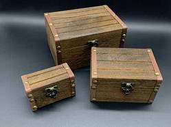 Скринька для декупажу. Три шт/комплект. 18х13х10см / Скринька для декупажу. Три шт/комплект. 18х13х10см