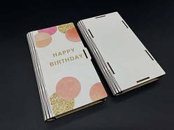 Скринька-конверт для грошей. "Happy Birthday". 17х10х2см / Скринька-конверт для грошей. "Happy Birthday". 17х10х2см