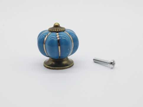 Ручка керамічна. Колір блакитний. 38х37мм / Ручка керамічна. Колір блакитний. 38х37мм, фото 1