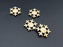 Дерев'яні заготовки. Сніжинка. 3см / Дерев'яні заготовки. Сніжинка. 3см