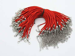 Червоний браслет із застібкою 25 см. Заготовки під браслети з карабіном Фурнітура для декупажу / Червоний браслет із застібкою 25