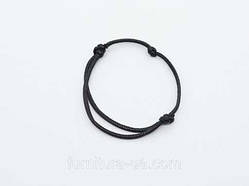 Браслет Чорний на затягуванні Заготовки під браслети без карабіна Фурнітура для творчості / Браслет Чорний на затягуванні