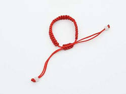 Браслет Плетений Червоний на затягуванні Заготовки під браслети без карабіна Фурнітура для творчості / Браслет Плетений Червоний