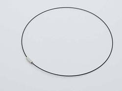 Чорний Шнурок на шию "Тросик" із застібкою Ремінець із карабіном Міцний Фурнітура 1 шт. / Чорний Шнурок на шию "Тросик" із