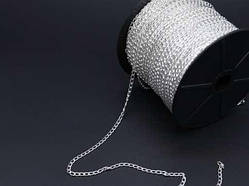 Ланцюжок декоративний для прикраси біжутерії. Колір "світле Срібло". 5мм / Ланцюжок декоративний для прикраси біжутерії. Колір