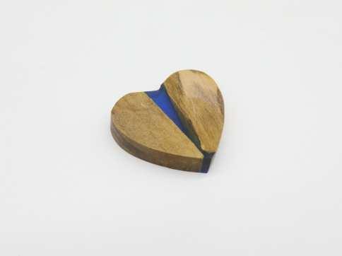 Підвіски з деревом синій 48х46мм епоксидні декоративні елементи для творчості / Підвіски з деревом синій 48х46мм епоксидні, фото 1