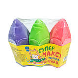 Крейда кольорова для малювання на асфальті та дошці СУПЕРМАКСІ, 3 шт., 100х40 мм, фото 2