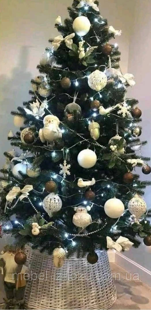 Декоративна огорожа для ялинки, біла, фото 1