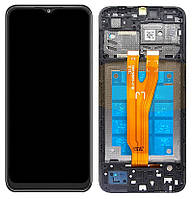 Дисплей Samsung Galaxy A03 Core, A032 с тачскрином и рамкой, оригинал 100% Service Pack, Black