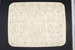Дерев'яна азбука під декупаж з фанери. English. 36х49см / Дерев'яна азбука під декупаж з фанери. English. 36х49см