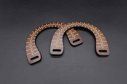 Фермуар дерев'яний. Колір коричневий з візерунком. 18см / Фермуар дерев'яний. Колір коричневий з візерунком. 18см