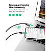 Кабель зарядний UGREEN USB-A to Lightning для iPhone iPad 2.4 А з обплетенням 1 м Black (US199), фото 3