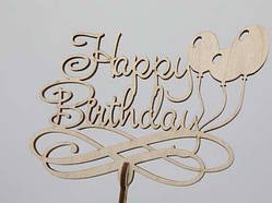 Топер Happy Birthday. 17,5 х 20 см. 5шт/уп. / Топер Happy Birthday. 17,5 х 20 см. 5шт/уп.