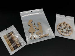 Поліпропіленові європакети з ZIP-замком і підвісом 13х19см. 100шт/уп. біло-прозорі Зіп-Лок пакет Струна / Поліпропіленові