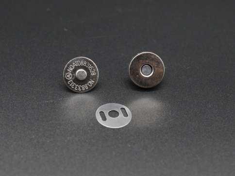 Кнопка-магніт сумочна. Колір "нікель". 14мм / Кнопка-магніт сумочна. Колір "нікель". 14мм, фото 1