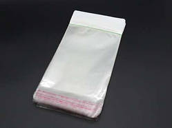 Пакувальні пакети поліпропіленові з європідвісом. 16,5х10см +клапан.25мкр.100шт/уп. / Пакувальні пакети поліпропіленові з