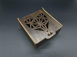 Скринька-купюрниця з фанери. 11х11х5см / Скринька-купюрниця з фанери. 11х11х5см