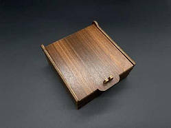 Шкатулка для прикрас і грошей гладка квадратна з фанери Колір Яблуня сувенірна 11х11х5см / Шкатулка для прикрас і грошей гладка