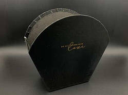 Капелюшкові коробки для квітів подарункові флористичні Колір чорний. 21х22см / Капелюшкові коробки для квітів подарункові