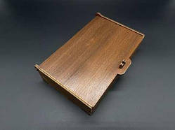 Скринька для грошей і прикрас із фанери декоративна гладенька Колір Яблуня 18х11х4см / Скринька для грошей і прикрас із фанери