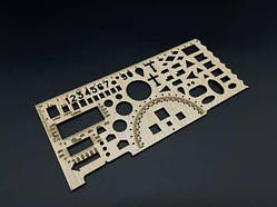 Дерев'яна лінійка. 20х9см / Дерев'яна лінійка. 20х9см