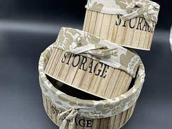 Ящик дерев'яний декоративний з тканиною. 23х11см / Ящик дерев'яний декоративний з тканиною. 23х11см