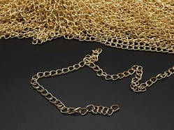 Ланцюжок для декупажу декоративний з роз'ємними ланками. "Золото". Алюміній. 9мм / Ланцюжок для декупажу декоративний з роз'ємними