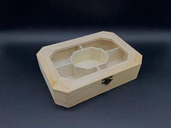 Скринька-органайзер для прикрас із замком і петлями. 23х16,5х5см / Скринька-органайзер для прикрас із замком і петлями.