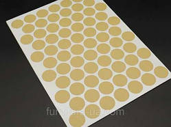 Двостороння липка кріпильна стрічка 56 шт кругла товщина 1.3 мм ширина 36 мм білий / Двостороння липка кріпильна стрічка 56 шт