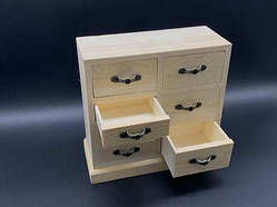 Комод-органайзер для розпису. 18х18х7,5см / Комод-органайзер для розпису. 18х18х7,5см