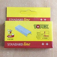 Скоби для степлера Topex 1000шт, тип J 8мм. / Скоби для степлера Topex 1000шт, тип J 8мм.