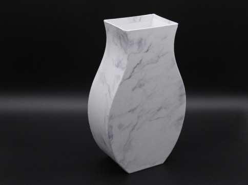 Подарункові коробки для квітів зі шнурочком Ваза. Колір "білий мармур". 27х16х7м / Подарункові коробки для квітів зі шнурочком, фото 1