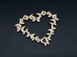 Дерев'яні заготовки з фанери. Серце. 10х9см / Дерев'яні заготовки з фанери. Серце. 10х9см