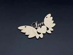 Дерев'яні заготовки з фанери. LOVE. 12х6см / Дерев'яні заготовки з фанери. LOVE. 12х6см
