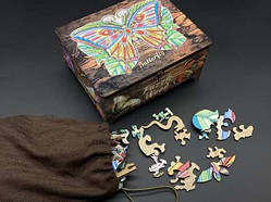 Пазл з фанери. Метелик. Розмір 419x316 мм. 191 елемент. / Пазл з фанери. Метелик. Розмір 419x316 мм. 191 елемент.