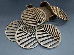 Підставки під гаряче в коробочці. Комплект 6шт. Тоновані. 10х11см / Підставки під гаряче в коробочці. Комплект 6шт. Тоновані.