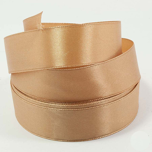 Стрічка атласна 25 мм бежевий 23 м / Стрічка атласна 25 мм бежевий 23 м, фото 1