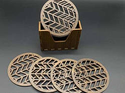 Підставки під гаряче в коробочці. Комплект 6шт. Тоновані. 10х11см / Підставки під гаряче в коробочці. Комплект 6шт. Тоновані.