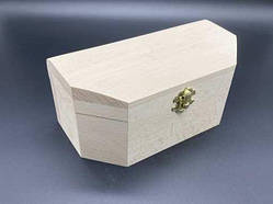 Скринька-заготовка+замок+петлі. 10.5х20.5см. Бук. / Скринька-заготовка+замок+петлі. 10.5х20.5см. Бук.