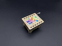 Дитяча скринька з музичним механізмом Happy birthday 6х5см шкатулки шарманки на день народження / Дитяча скринька з музичним