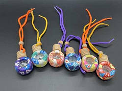 Скляні пляшечки розфарбовані. МІКС. 45х36мм/8мл / Скляні пляшечки розфарбовані. МІКС. 45х36мм/8мл