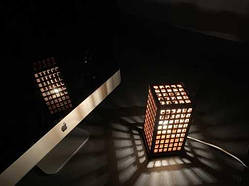 Декоративний нічник з дерева "Квадрат". Колір "горіх". / Декоративний нічник з дерева "Квадрат". Колір "горіх".