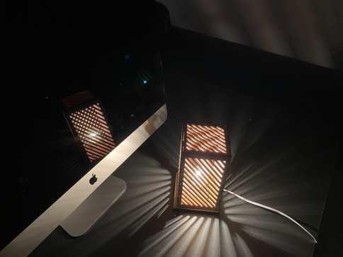 Декоративний нічник з дерева "Лінія" / Декоративний нічник з дерева "Лінія", фото 1