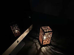 Декоративний нічник з дерева "Павутиння" / Декоративний нічник з дерева "Павутиння"