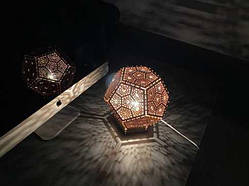 Декоративний нічник із дерева "Додекаедр" / Декоративний нічник із дерева "Додекаедр"