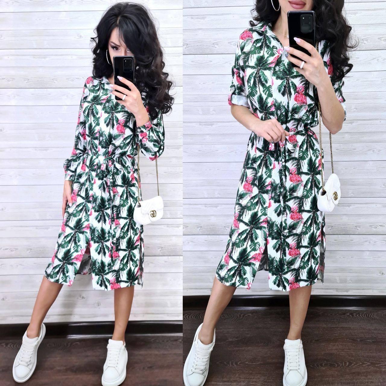 Легке прогулянкове плаття на літнє з бавовни, фото 1