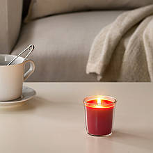 Ароматична свічка в склі, Ягідна суміш/червоний, 7 см