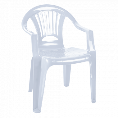 Кресло пластикового "Луч" АЛЕАНА, біле