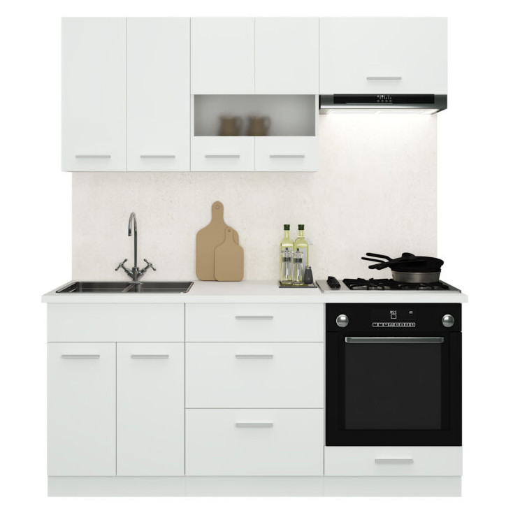 Білий кухонний гарнітур Сокме Аліна 180 см для маленької кухні